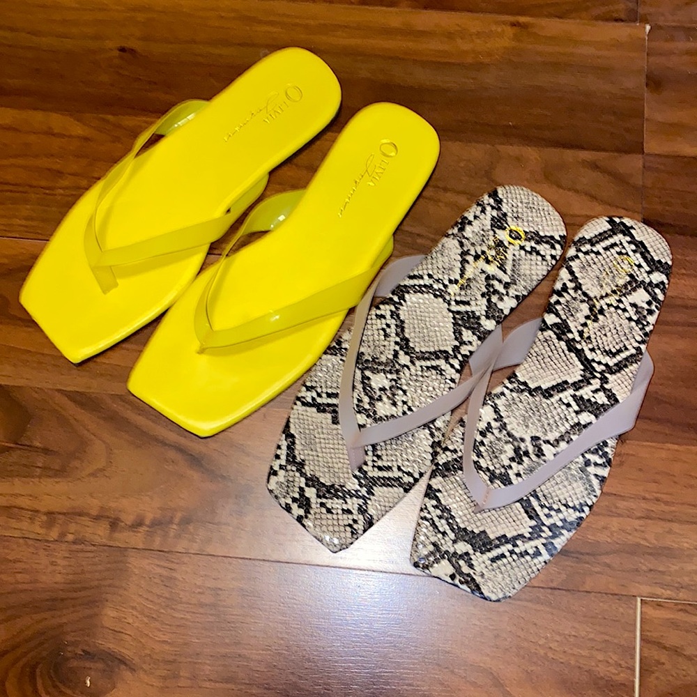 2 pairs thong sandals